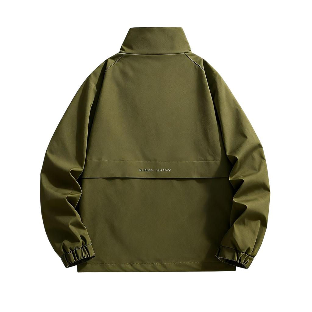 New Zipper Casual Coat Loose Collar Big Pocket Jacket Large Size Fashion Leisure Outdoor Sports Coat