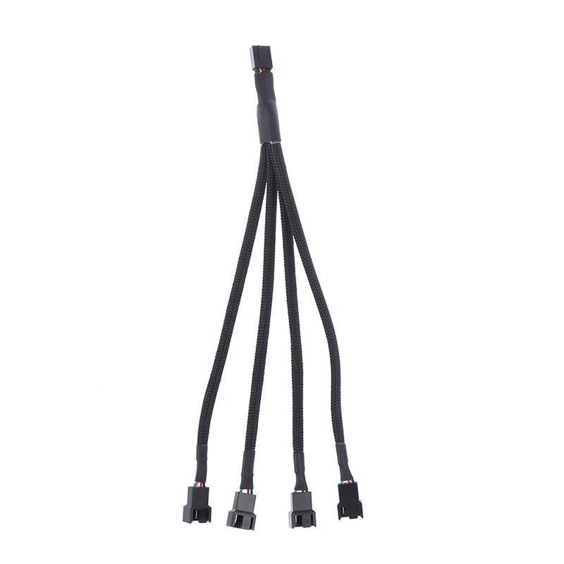 Pwm Fan Splitter 4Pin Adapter Cable 1 To 1 2 3 4 Computer Cpu Fan Splitter Cable