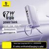 Baseus 67W 3-in-1 Power Bank with Built-in Plug & Cable