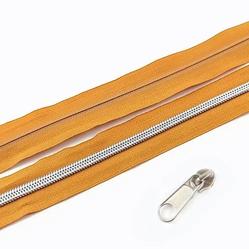 3/5/10 м 5# Нейлоновая тесьма-молния со слайдером Сумки Одежда Ремонт молний Пластиковая спиральная молния DIY Одежда Замена Швейные аксессуары