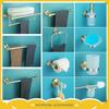 Brushed Gold & Brushed Bathroom Accessories Set Wall Mounted Clothes Hook Toilet Paper Holder Towel Bar Hardware Pendant