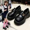 Platform Loafers Women's 2025 Autumn New British Style Versatile and Comfortable Jk Small Leather Shoes One Pedal Muffin Single Shoes