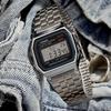 Casio Серия Часов - Квадратные Модные Классические Ретро Маленькие Квадратные Часы ЖК-дисплей Водонепроницаемые Кварцевый Механизм Ремешок из Нержавеющей Стали A168WG-9W&A159WA-N1