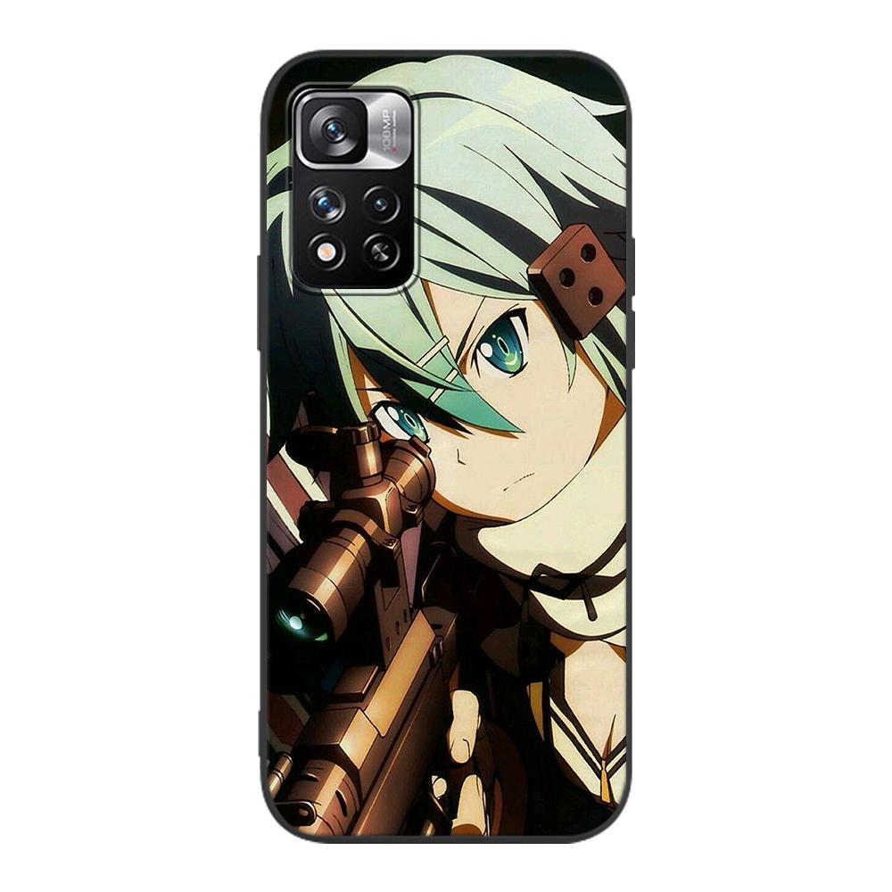 Чехол Sword Art Online 3 Alicization для Xiaomi Redmi Note 9S 9 8 10 11 Pro 9C 9A 7 8T 7A 8A 6A 6 10S, черный мягкий чехол для мобильного телефона