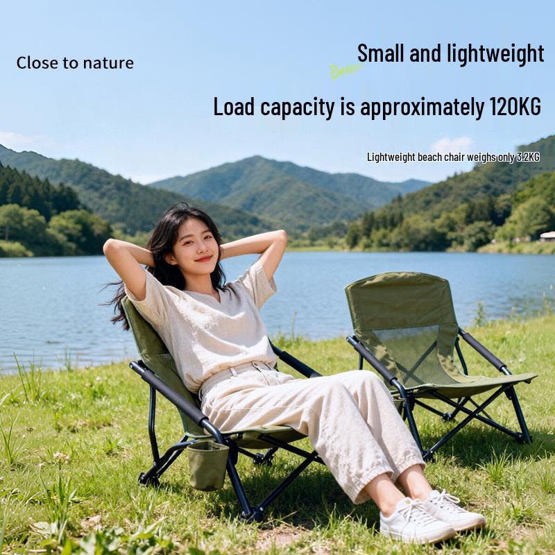Portable Outdoor Folding Moon Chair for Camping and Beach