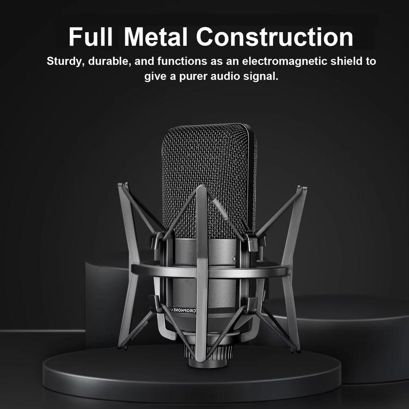 TM103 26/34mm Mic Core Condenser Microphone with Shockproof Holder Full Metal Design Cardioid Mic For Professional Recording