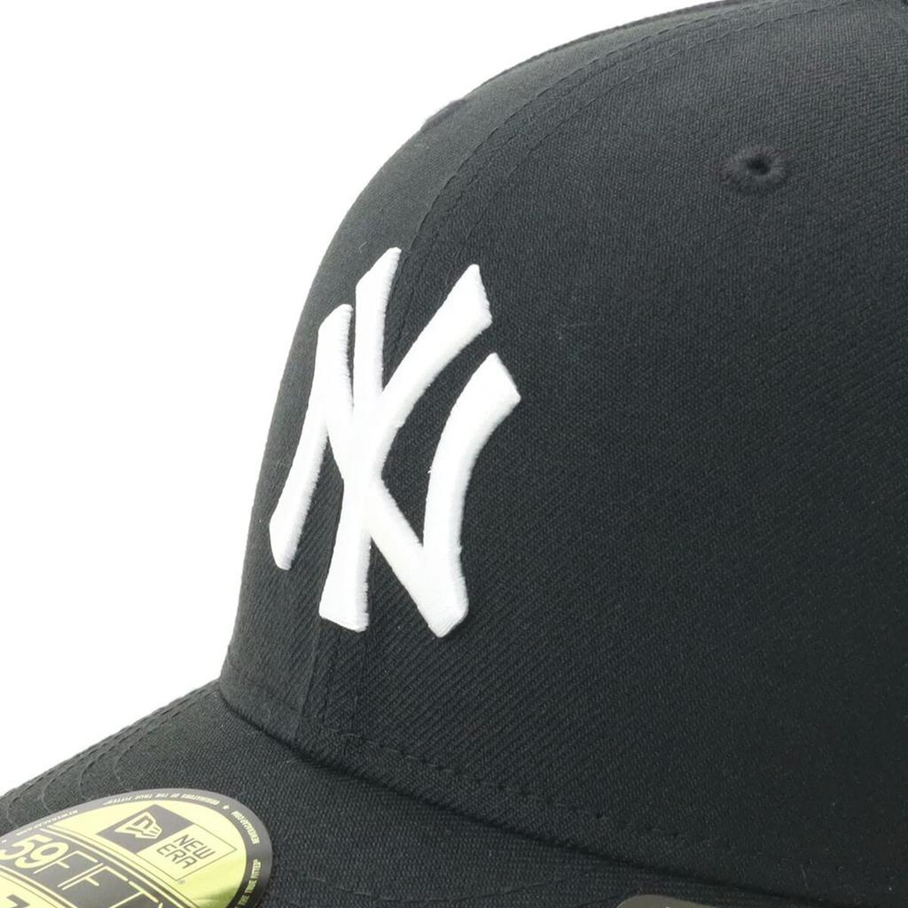 Кепка New Era 59FIFTY New York Yankees с предварительно изогнутым козырьком, черно-белая