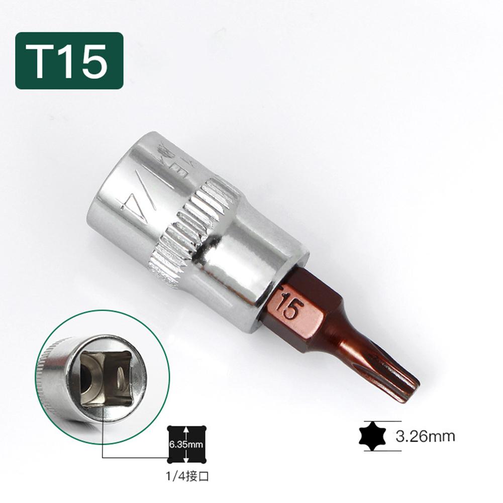 Набор бит для отвертки Torx Высокопроизводительный Привод 1/4 дюйма T15 T20 T25 T30 T40