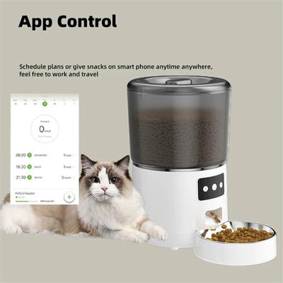 4л автоматическая кормушка для кошек, Wi-Fi, умный дозатор корма для кошек, таймер, чаша из нержавеющей стали, автокормушка для кошек, аксессуары для собак