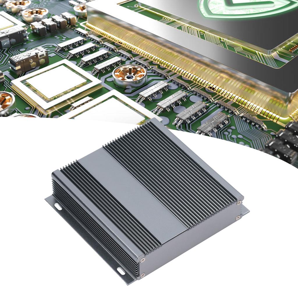 Алюминиевый сплав Электрический ящик Проект распределительный корпус Интегрированный корпус 31x143x130 мм Матовый серый