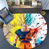 Dragon Ball Super Saiyan Goku,Round Area Rug,Carpet Rug for Living Room Bedroom Sofa Playroom Decor,Non-slip Floor Mat