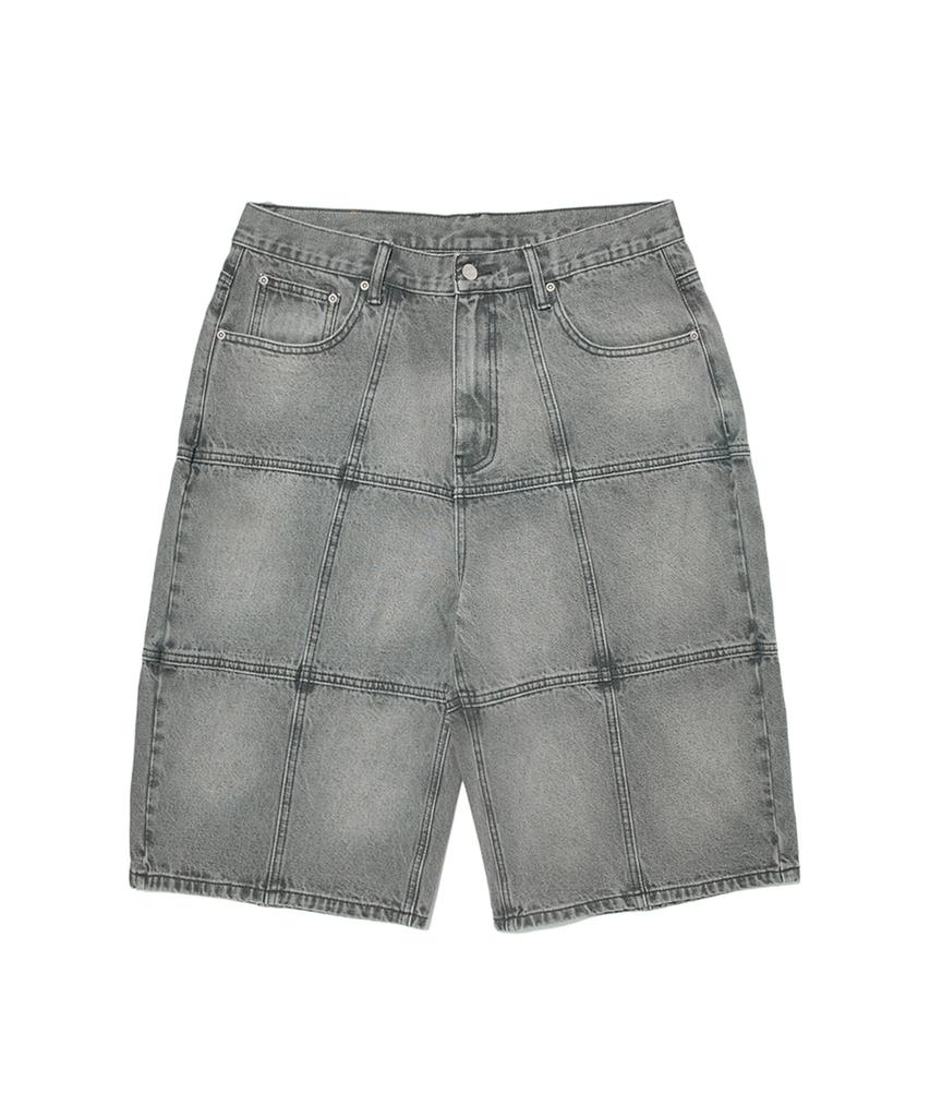 WKNDRS Patch Work Denim Shorts (Grey)