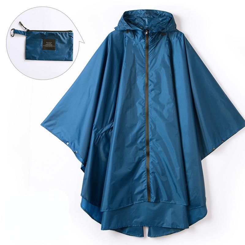Solid Color Long Raincoats Women Waterproof Rain Coat Men Travel Hooded Beam Port Rain Poncho for Fishing Camping Jacket
