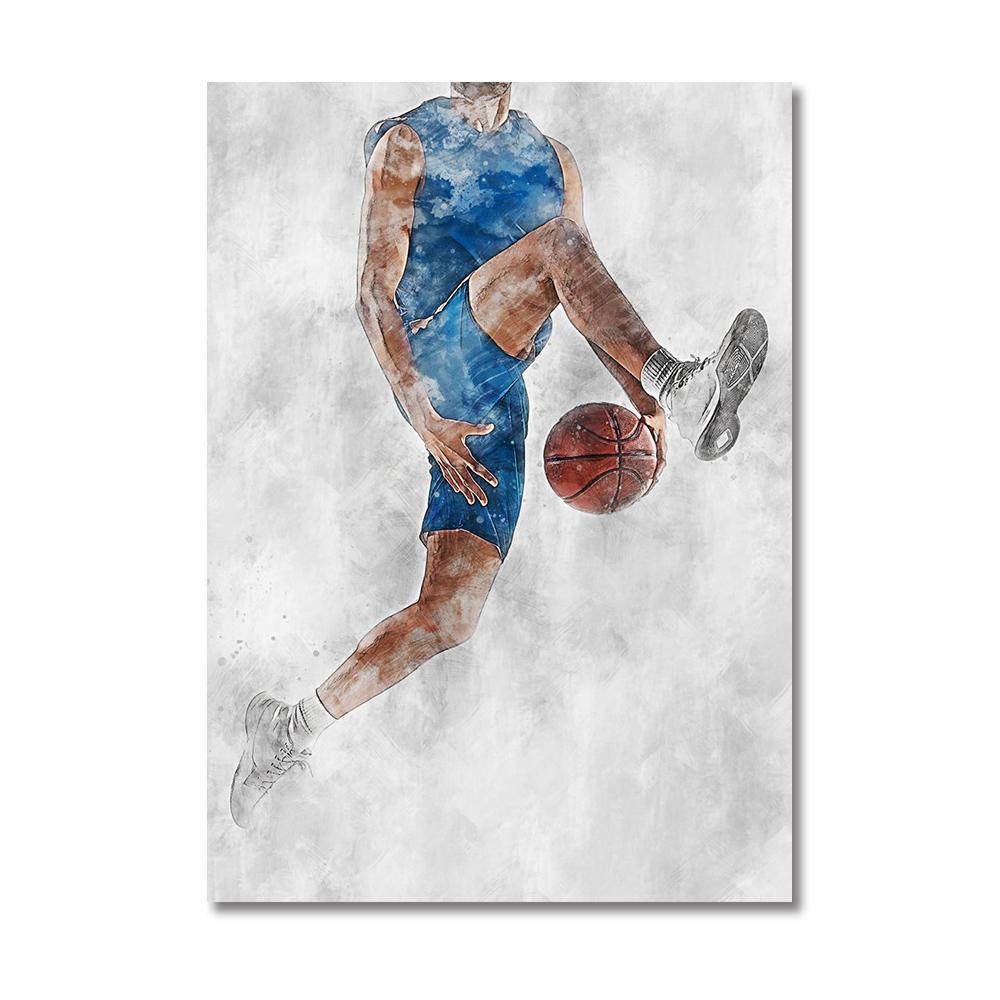 Баскетбольные спортивные постеры Баскетбольные спортивные звезды настенная живопись на холсте Современная гостиная украшения дома фотографии настенная живопись