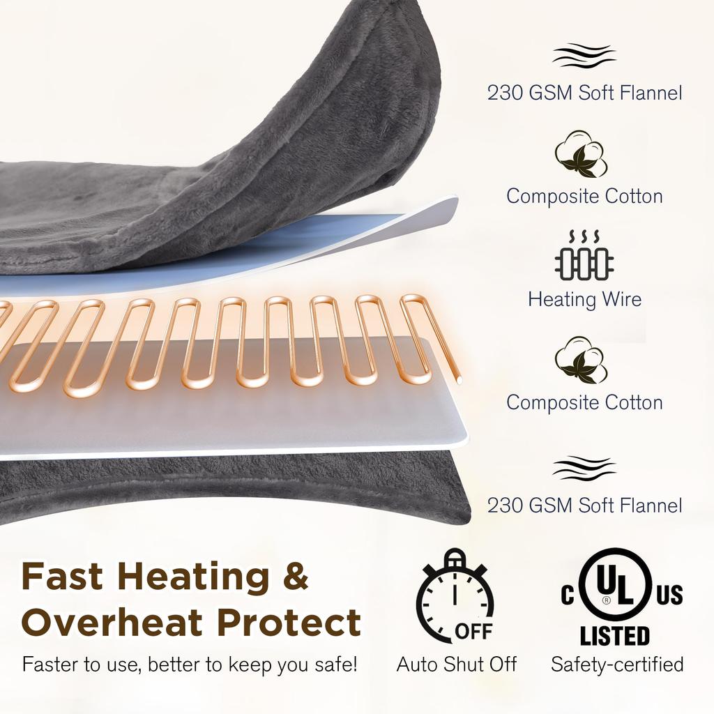 Heating Shoulder Neck Pad Electric Heated Shawl Wrap Neck Massager Hot Compress Cervical Warmer Relieve Fatigue Back Brace Tools