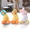 Милая милая маленькая наклонная голова утки кулон плюшевая игрушка маленькая желтая утка кукла сумка подвесной брелок кукла