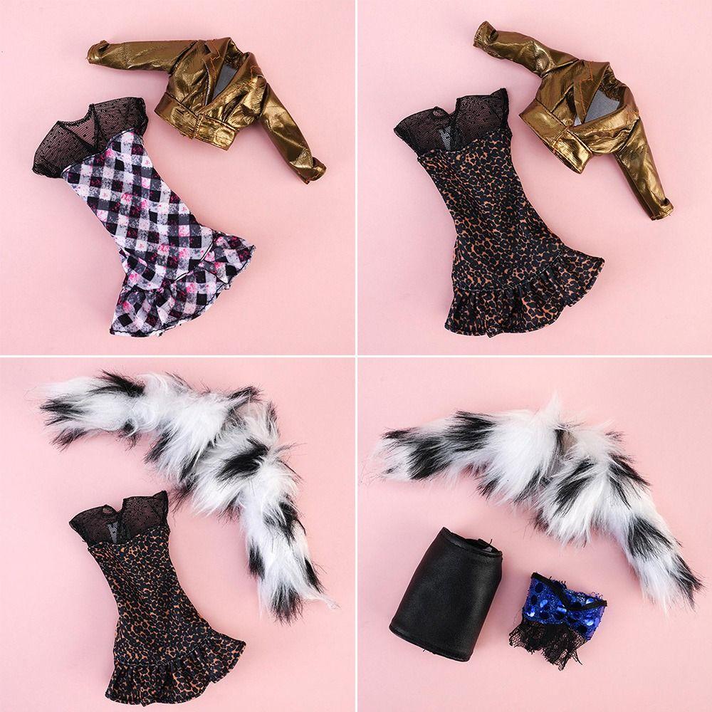 1 Set 30cm DIY Doll Accessories Dolls Skirt Girl Clothes Casual Wear Plush Coat