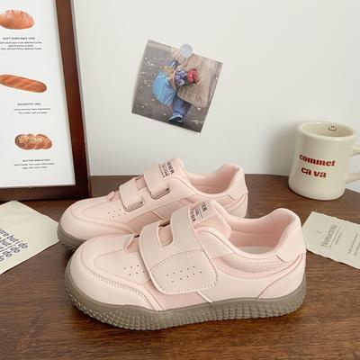 Универсальная обувь на липучке Dexun 2025 новая весенне-осенняя спортивная и повседневная обувь обувь на толстой подошве плоская обувь одинарная обувь маленькие белые туфли