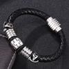 Men Leather Bracelets Fashion Charm Bangle Handmade Wristlet Trinket With Magnet Clasp Bracelets Male BB0129