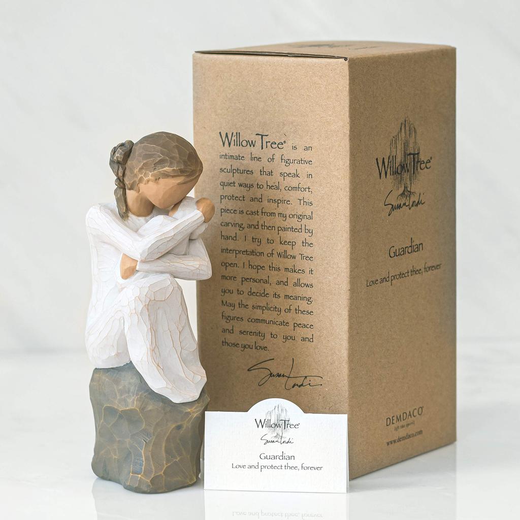 Willow Tree Statue [Guardian] - Guardian Angel Figurine, Natural, Perfect for Birth, Pregnancy, and Pregnancy Gifts