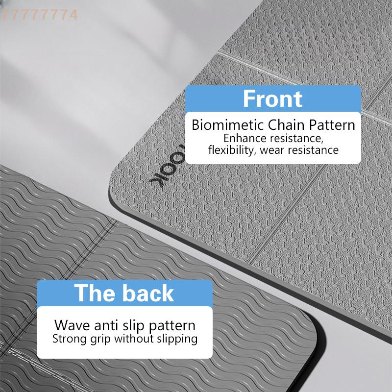 1 шт. Экологичный складной коврик для йоги из TPE, двусторонний, нескользящий, удобный для путешествий, для пилатеса и напольных тренировок