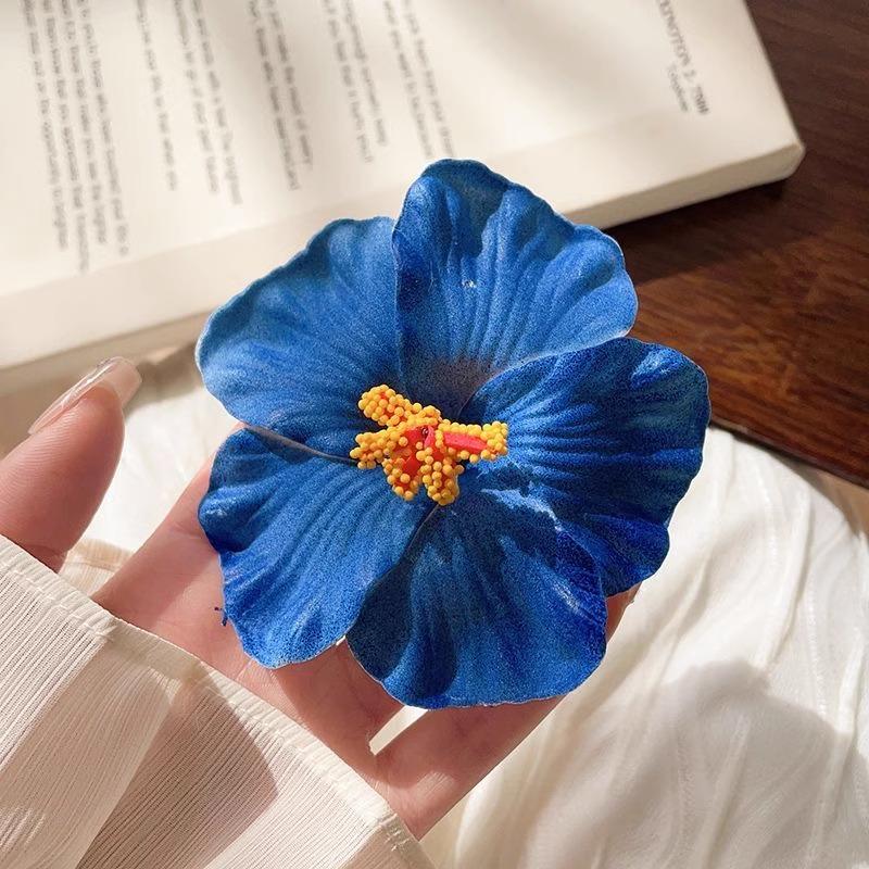 2/4/6 pcs Hawaiian Flower Hair Clips for Women Artificial Floral Hibiscus Lily Barrettes Hairpin Accessories Vacation Beach Gift