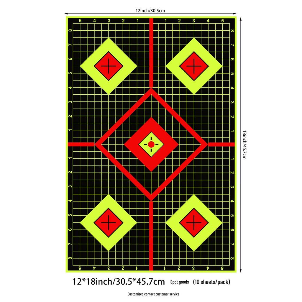 Fluorescent Yellow Target Stickers for Accurate Shooting Practice