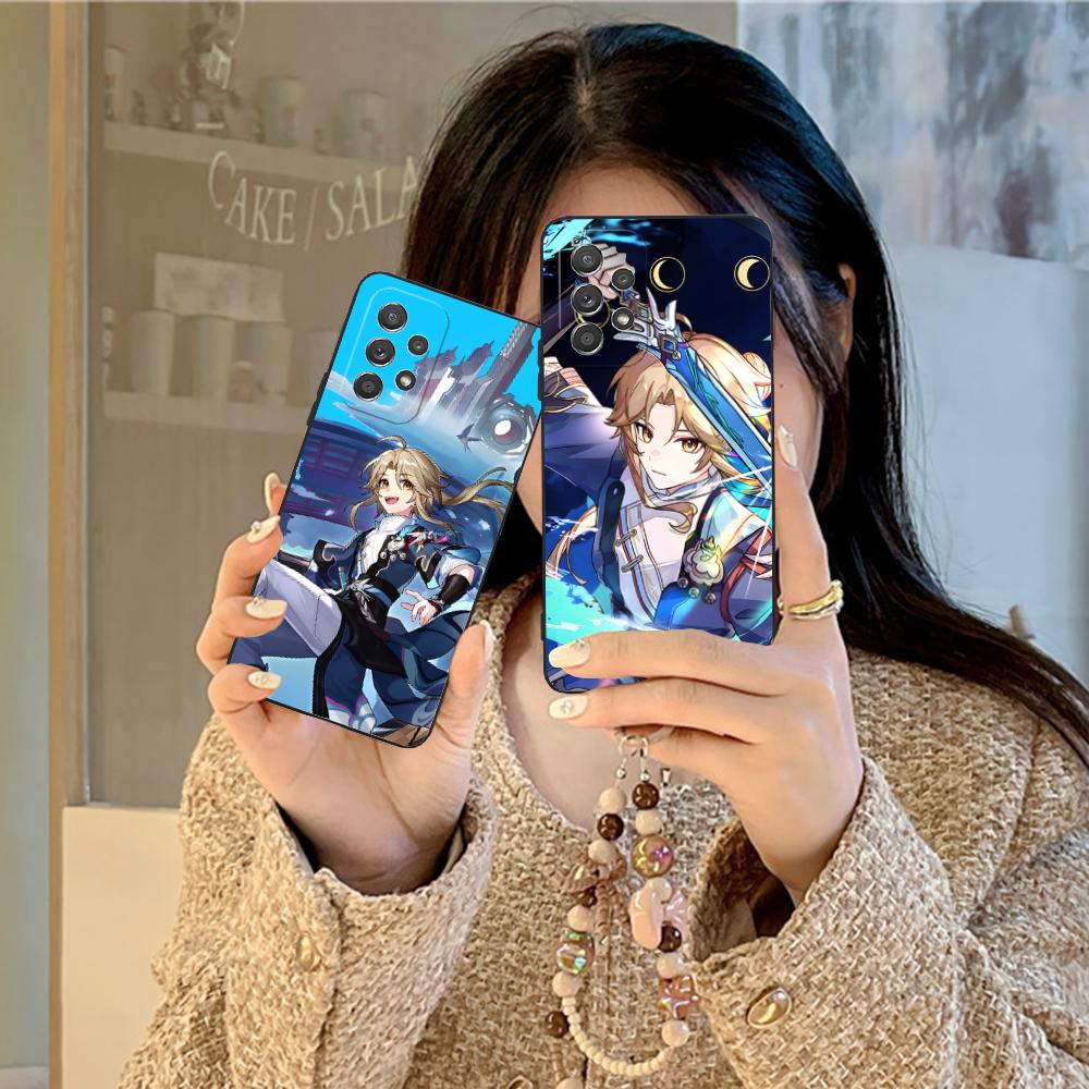 HSR Yanqing Матовый ТПУ Чехол для Мобильного Телефона для Samsung Galaxy M55 54 42 35 34 33 32 23 22 15 14 13 12 F55 5G Цветной Чехол