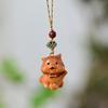 1/12Pcs Creative Twelve Zodiac Carving Wooden Keychain Pendant Chinese Zodiac Wood Carving Phone Chain Bag Decoration Gifts