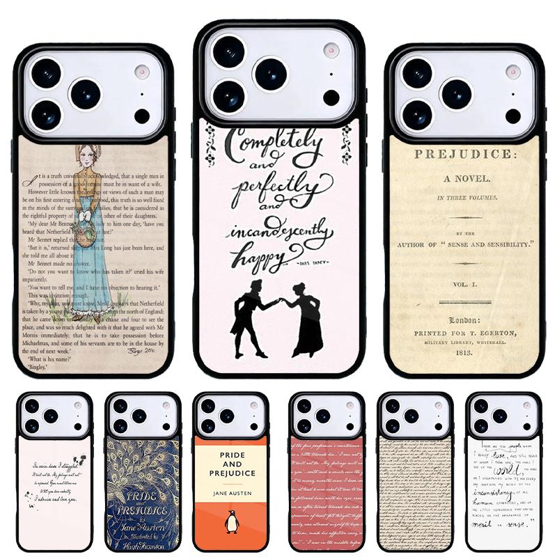 Pride And Prejudice Jane Austen Phone Case for iPhone 17 Air 16e 15 14 13 Pro Max Back Cover for 12 11 Pro Coque