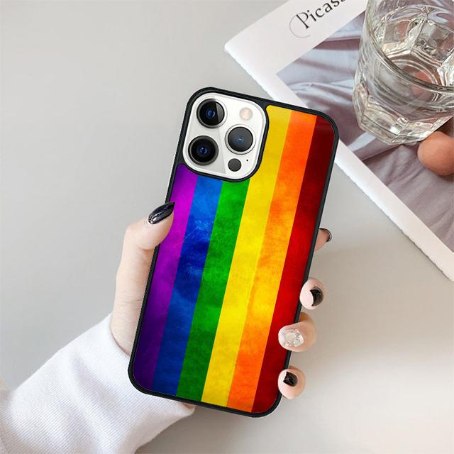 Gay Lesbian LGBT Rainbow Flag Pride ART Phone Case Cover For iPhone 17 Air 16 15 14 13 12 Pro Max 11 Pro Max Plus