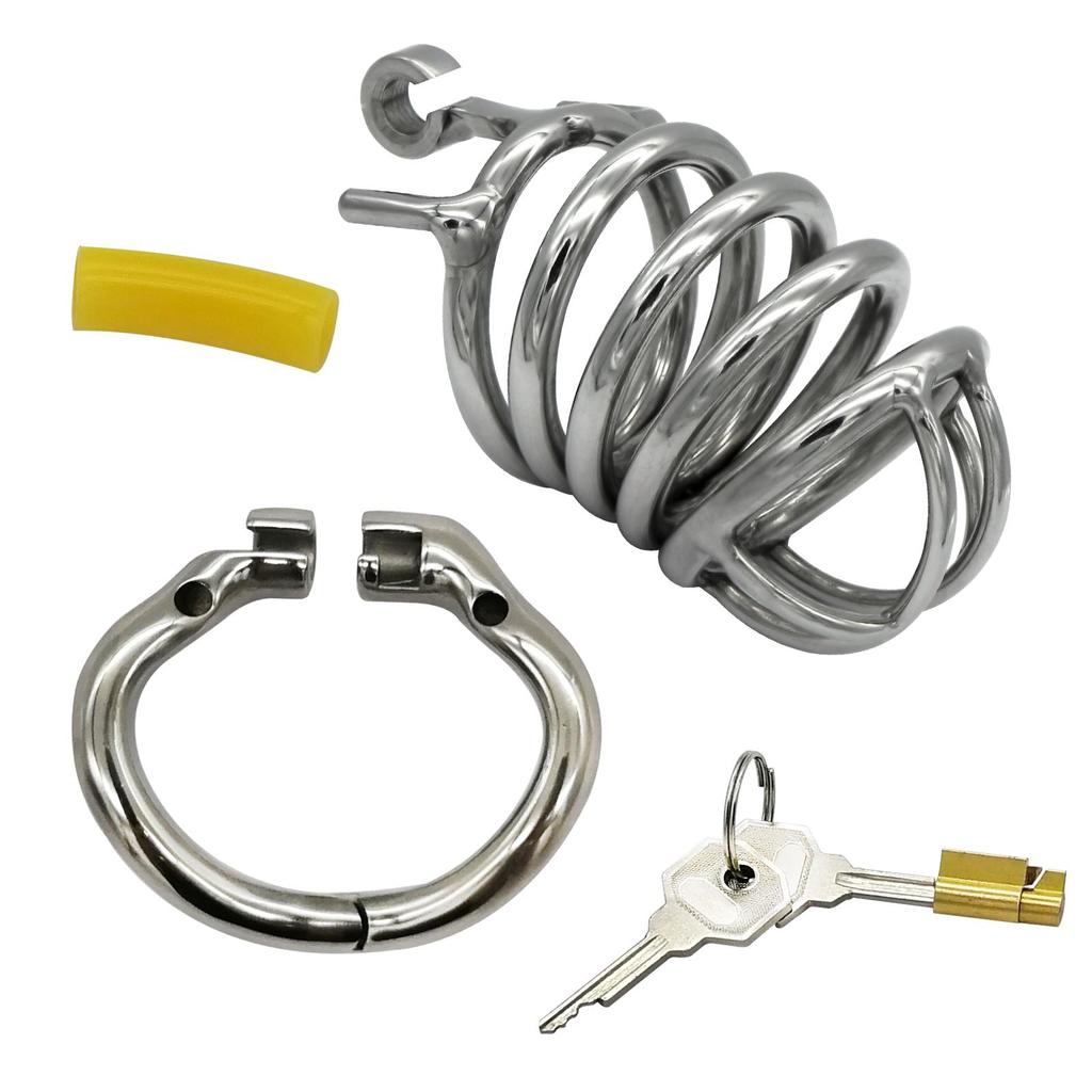 Эргономичное устройство верности для мужчин из нержавеющей стали, клетка для члена, замок для пениса, кольцо для члена, пояс верности, S050