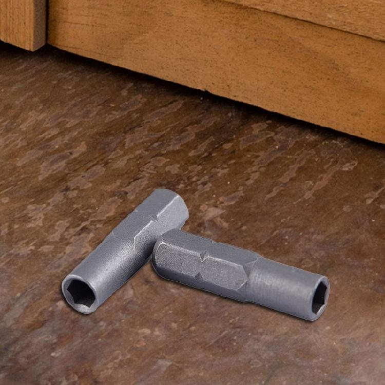 2 шт. 6,35 мм 1/4" Адаптер для вставки биты на шестигранный хвостовик 4 мм, Адаптеры-держатели-переходники для торцевых головок для электроотвертки