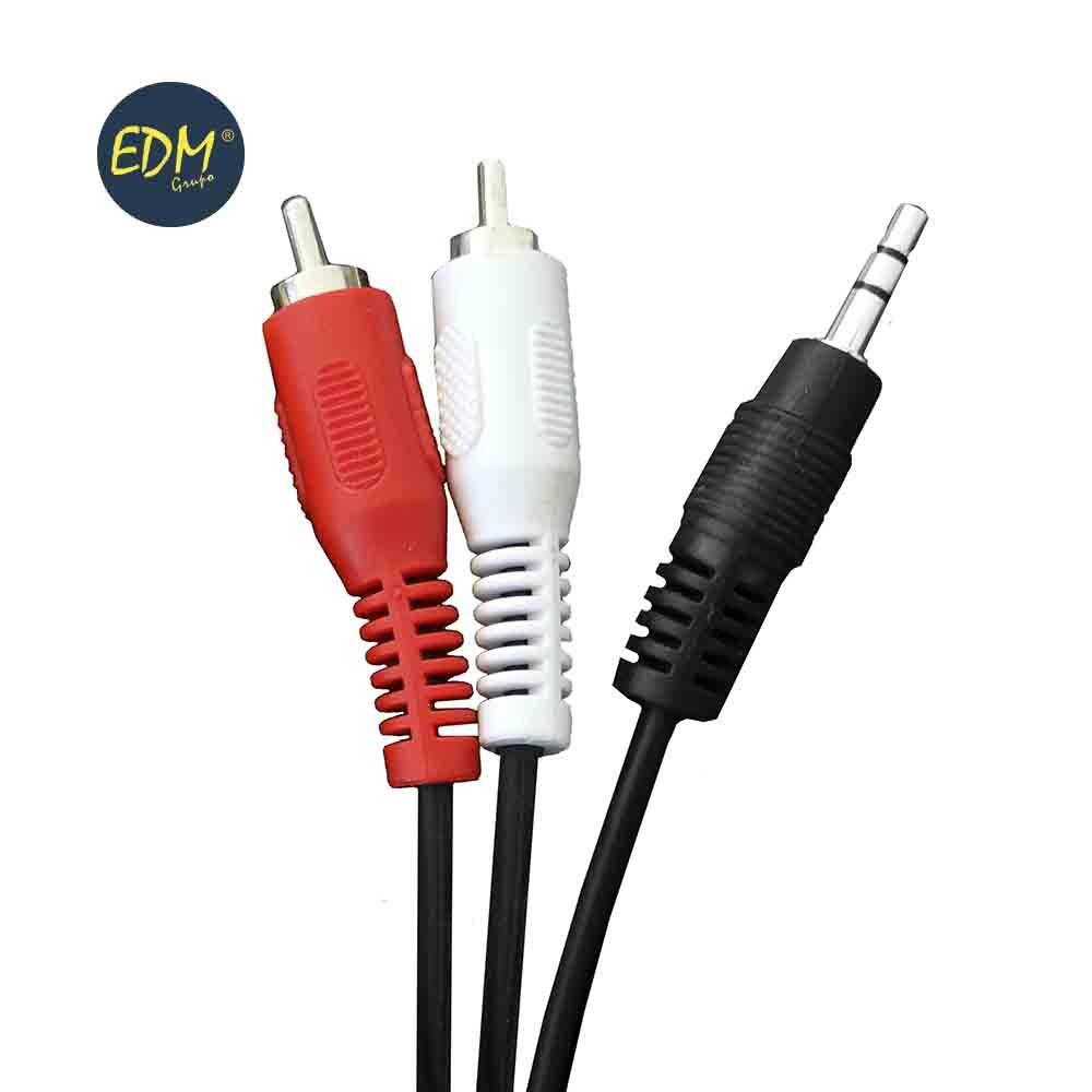 conexion estereo macho 2 rca mach 3,5 1,5m edm