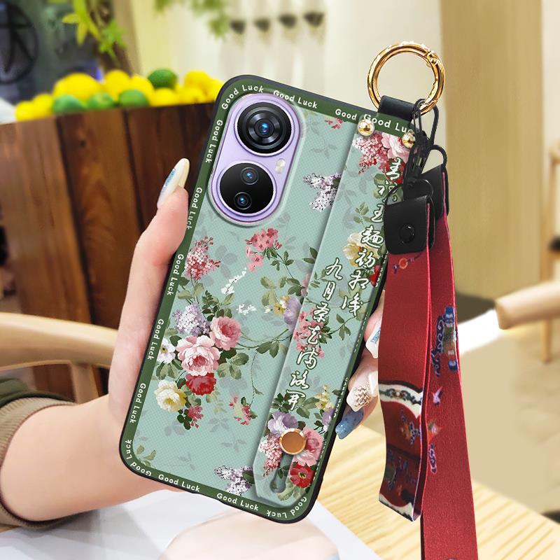 Грязеотталкивающий ремешок на запястье Чехол для телефона Для Blackview A200 Pro Защитный Для мамы Мягкий чехол Противоударный Китайский стиль Кольцо