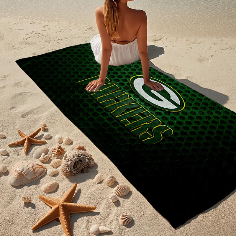 Green Bay Packers Gear Microfiber Beach Towel, Lightweight And Quick-Dry, for Summer Travel, Beach Essential, Swimming Pool
