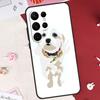 Cartoon Maltese Dog Case For Samsung Galaxy S25 FE S23 FE S20 S21 S22 S24 S25 S26 Ultra S10 S25 Plus Cover Shell