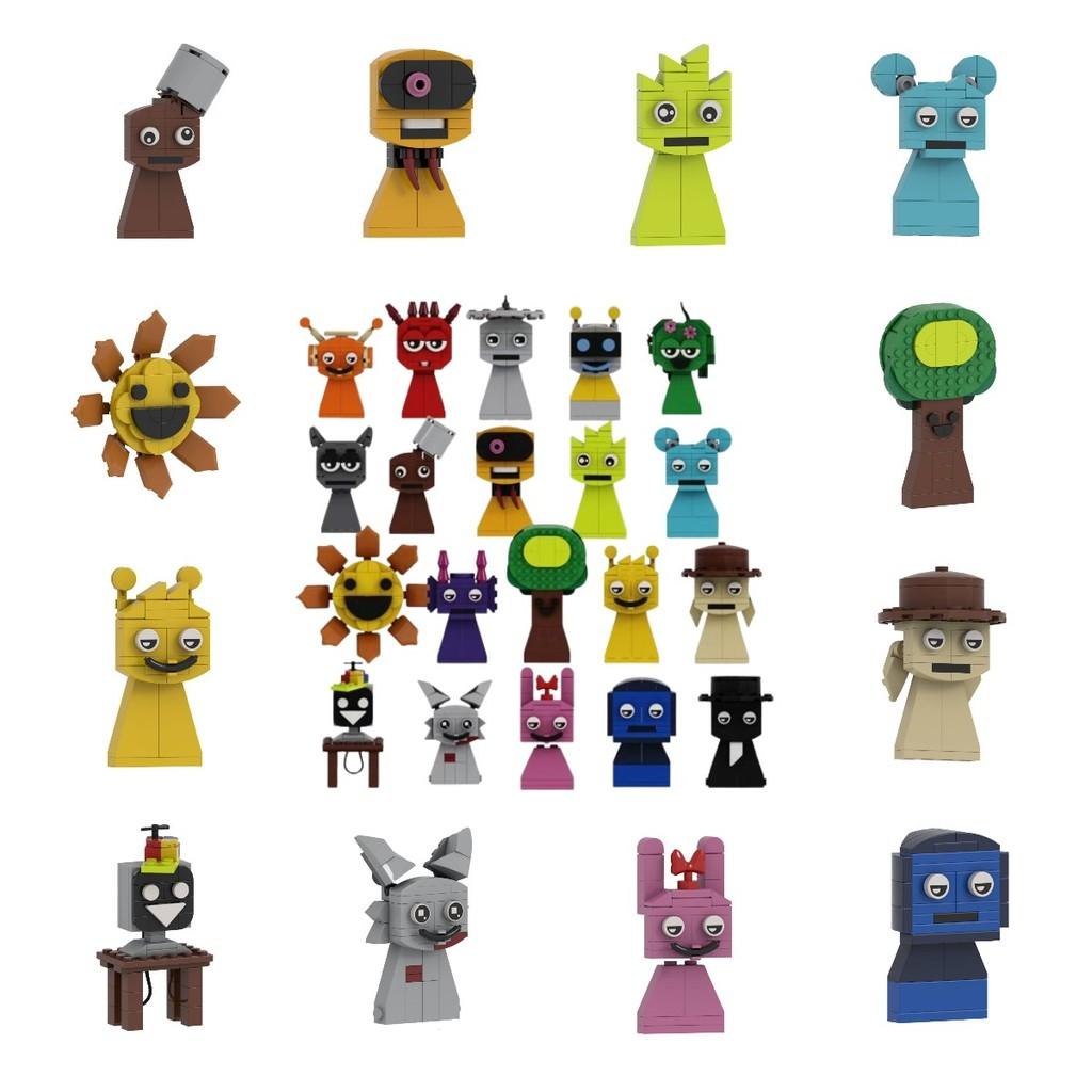 Building Sprunki Game Block Toys Model Cartoon Children Puzzle Figure Dolls