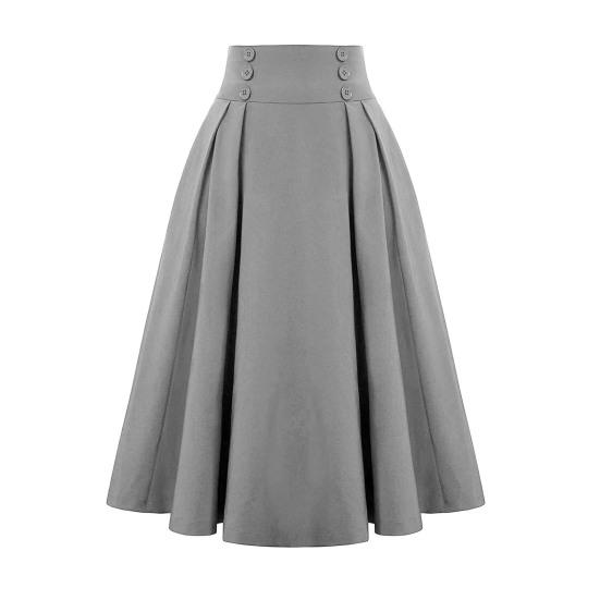 Женская юбка, эластичная, с высокой талией, юбка-миди А-силуэта, контрастный клетчатый принт