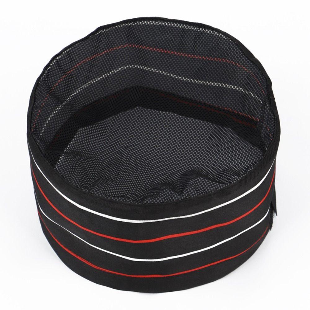 Регулируемый ремешок Поварские кепки с плоским верхом и сеткой Поварской колпак Японская и корейская кухня