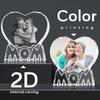 Индивидуальная 3D-кристаллическая фотография, персонализированная 3D-кристаллическая ночная фоторамка в форме сердца, лучший подарок для влюбленных пар, женщин, мужчин, свадьбы (MOM)
