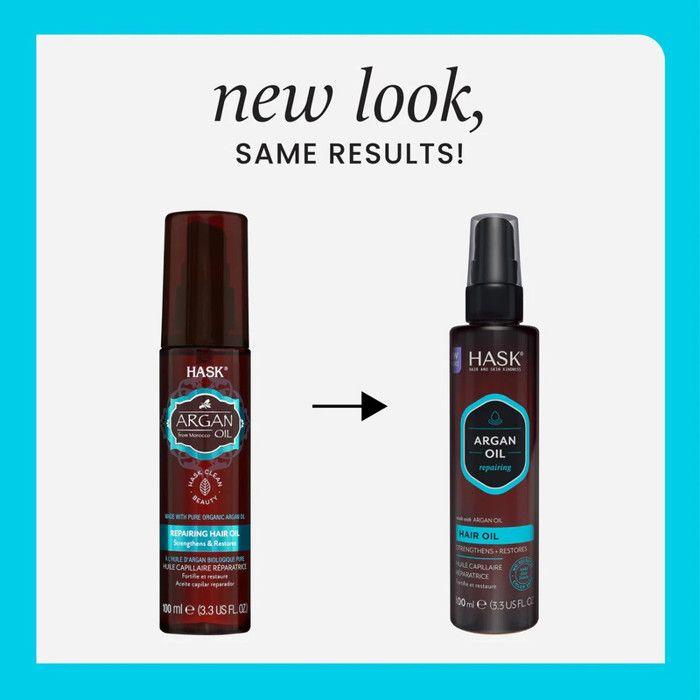 Масло для волос - Hask - Аргановое масло - 100 мл - Восстанавливающее - Блеск без пушистости