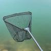 Foldable Fish Landing Net Nylon Mesh for Safe Fish Catching Stainless Poles Handle Fishing Net Saltwater Fish Equipment