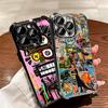 Модный Арт Граффити Мягкий Чехол Для Телефона Для iPhone 15 16 17 Air 14 Pro Max 16E Plus 13 12 Mini Покрытие Противоударный Fundas