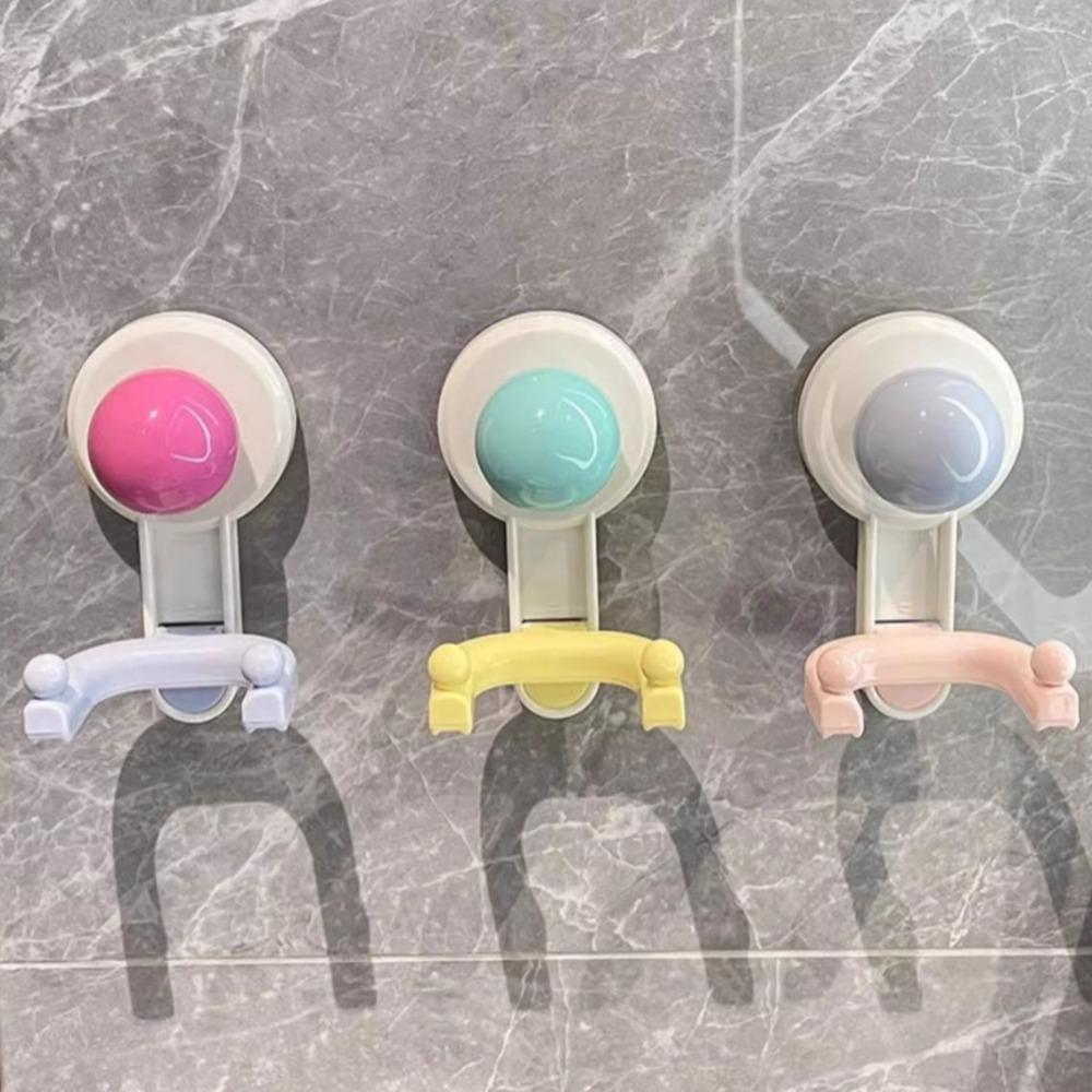 2Pcs Removable Vacuum Double Hooks Traceless Shower Hooks Creative Suction Cup Hooks  Bathroom