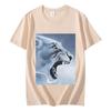 Fun and Angry Lion Emoji Pattern Tshirt Comfortable and Casual Summer ShortSleeve TShirt Women Clothing Fashion Personality