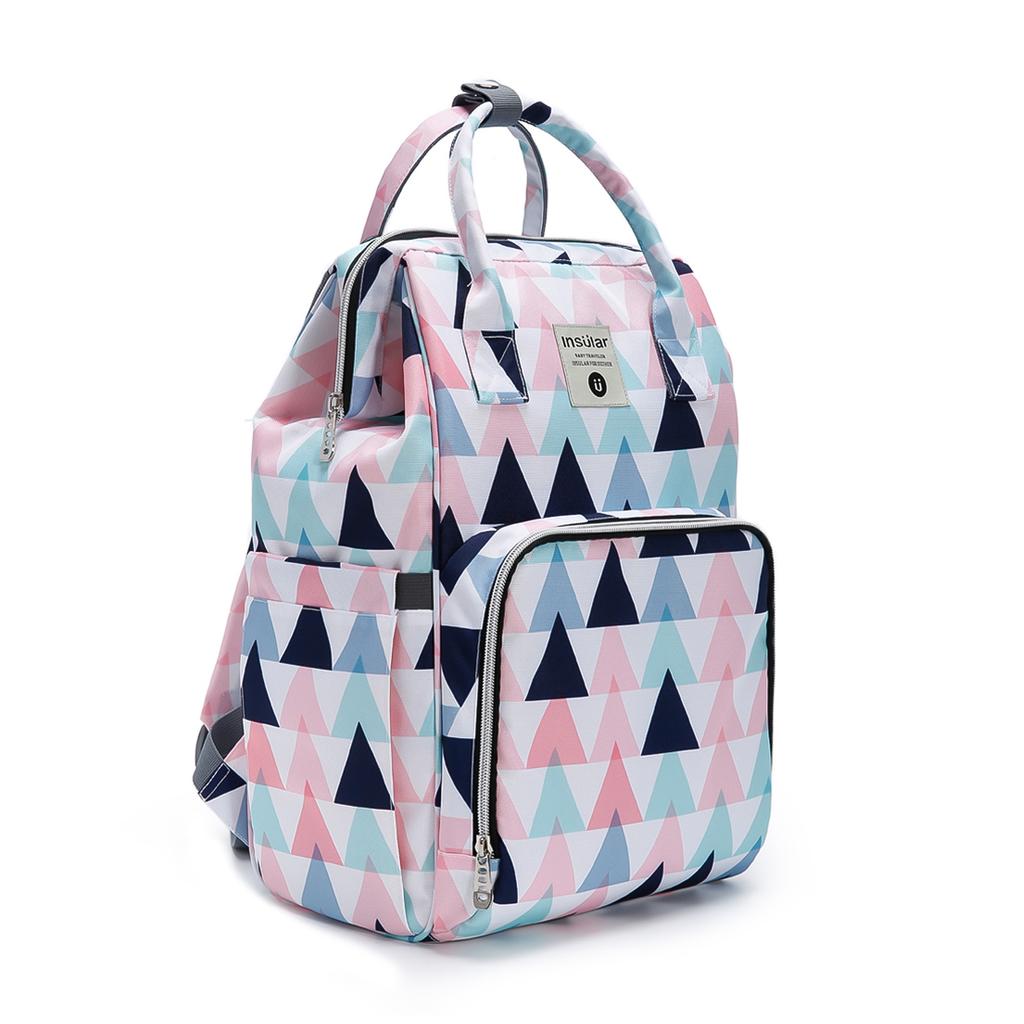 Insular Diaper Bag Portable Mummy Bag Large Capacity Travel Bag with Stroller Straps for Newborn