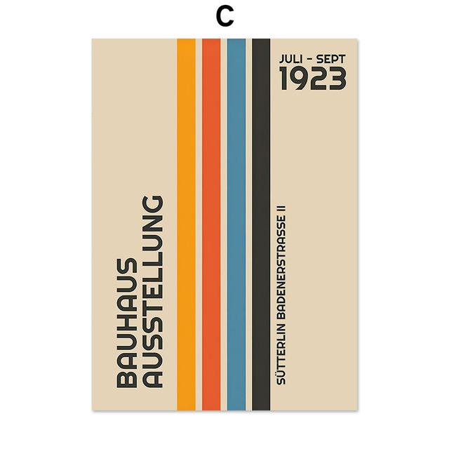 Баухауз Геометрические линии Солнце Море Современный абстрактный скандинавский настенный художественный постер и принты холст картины для декора гостиной