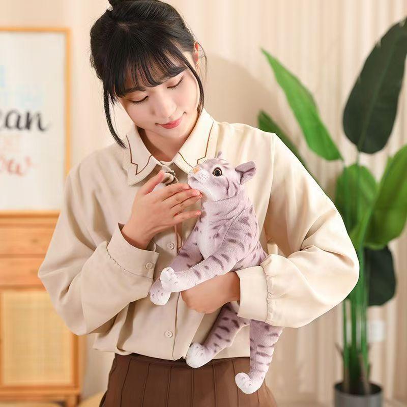 Новая Имитация Кошки Кукла Плюшевая Игрушка Кукла Кошка Тряпичная Кукла для Детей и Девочек Как Успокаивающий Подарок на День Рождения