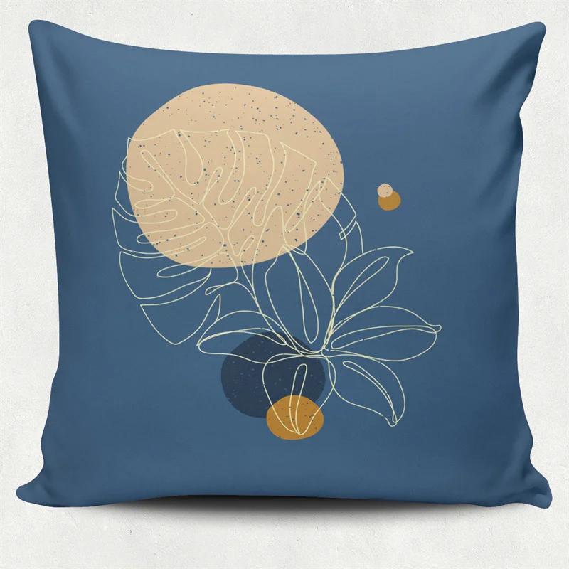 Скандинавский Моранди Красочный Геометрический Принт Квадратная Наволочка Домашняя Гостиная Диван Декорация Полиэстер Подушка